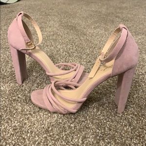 Qupid Suede mauve/Lilac Block heels